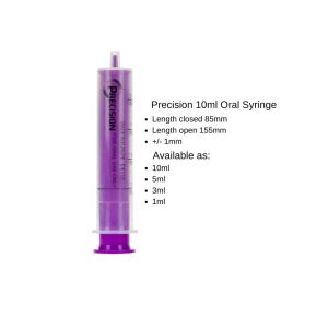 Purple barrel 10ml oral syringe